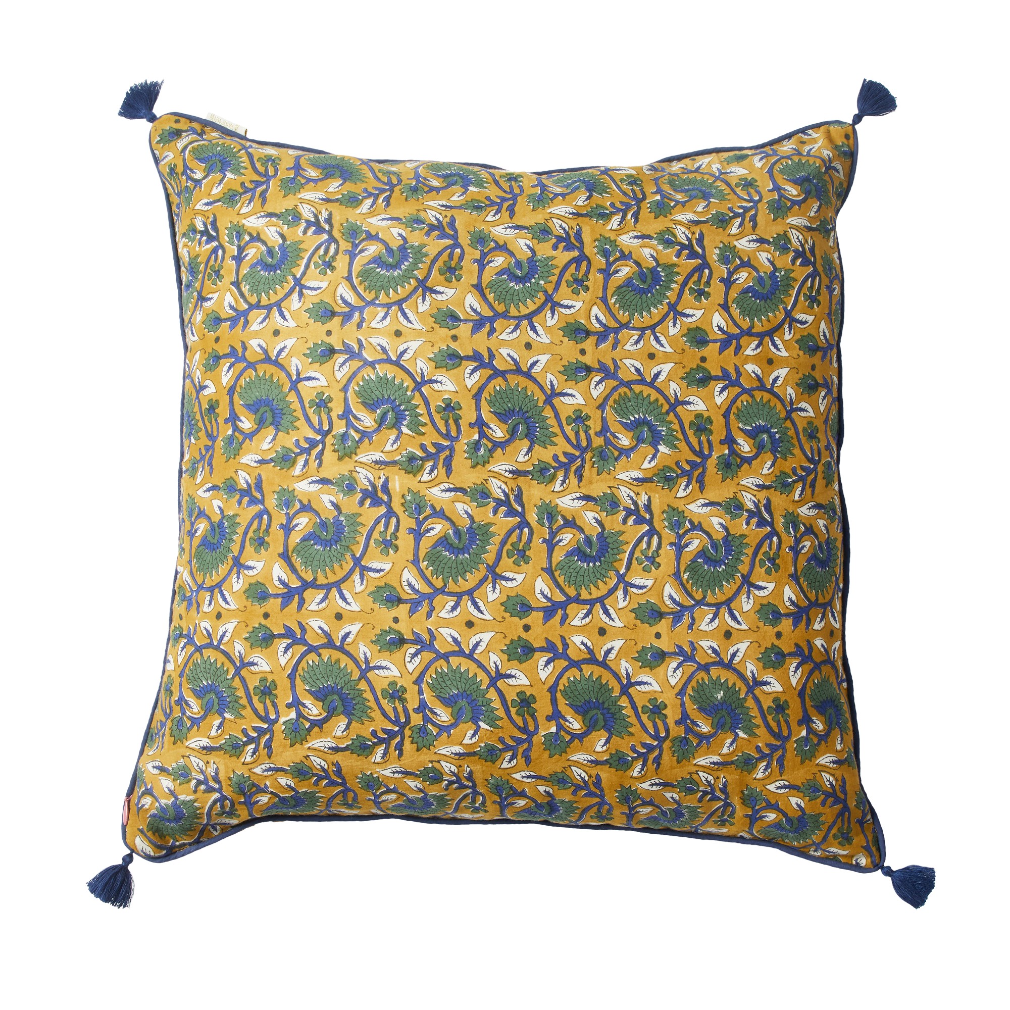 Housse de coussin 65x65 cm PANAMA Jaune Curry